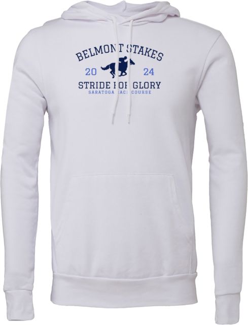 2024 Belmont Stakes Bella + Canvas Fleece Hood Belmont Stakes Saratoga - Stride for Glory