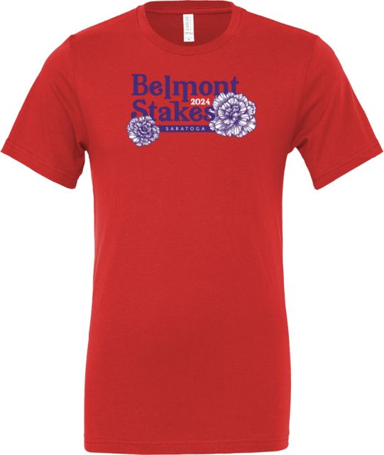 NYRA Bella + Canvas Jersey Cotton T Shirt Belmont Stakes Saratoga - Flowers