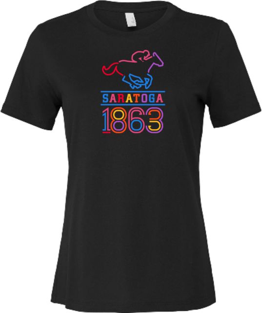 NYRA Bella + Canvas Womens Relaxed Cotton T Shirt Saratoga - Neon Race Course