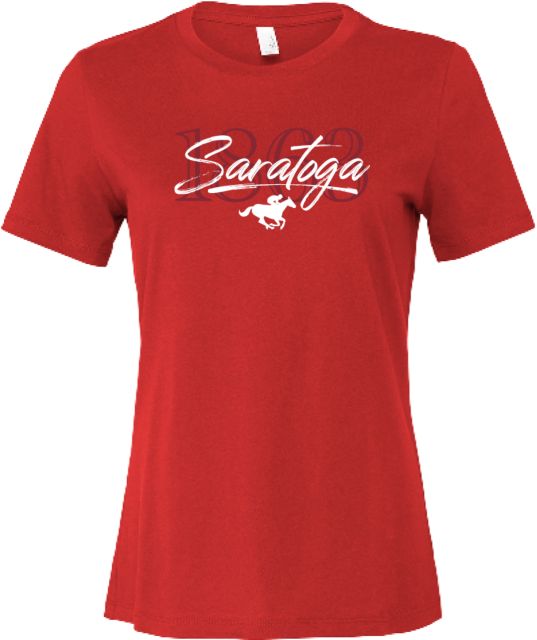 NYRA Bella + Canvas Womens Relaxed Cotton T Shirt Saratoga - Brush Script