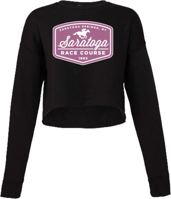 NYRA Bella + Canvas Womens Cropped Fleece Crew Saratoga - Race Course Badge