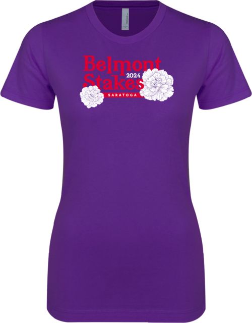 2024 Belmont Stakes Next Level Womens Boyfriend Tee Belmont Stakes Saratoga - Flowers