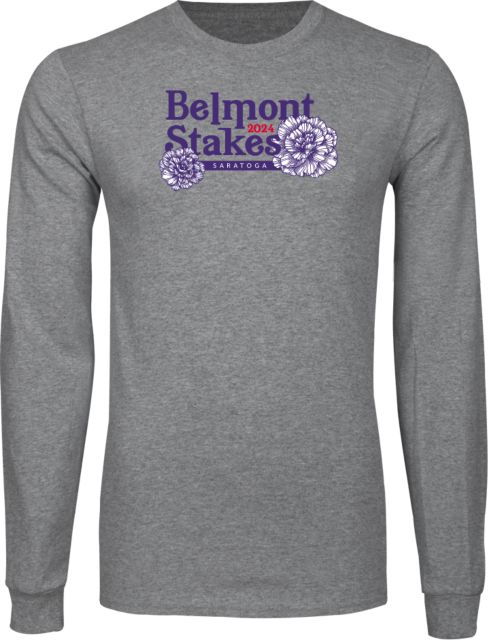 2024 Belmont Stakes Long Sleeve T Shirt Belmont Stakes Saratoga - Flowers