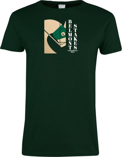 2024 Belmont Stakes Womens Short Sleeve Tee Belmont Stakes Saratoga - Halftone Horse