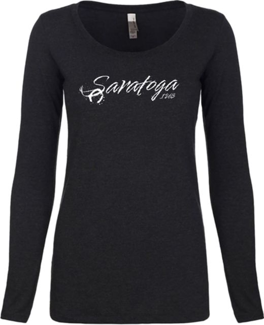 Saratoga Next Level Womens Black Triblend Long Sleeve Scoop Tee