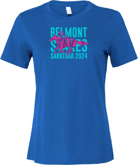 2024 Belmont Stakes Bella + Canvas Womens Royal Relaxed Cotton T Shirt