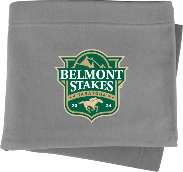 2024 Belmont Stakes Grey Sweatshirt Blanket