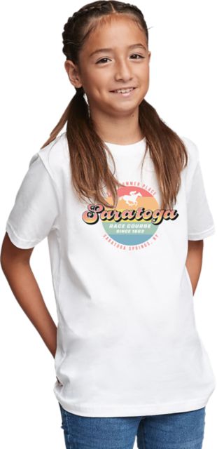 Saratoga Sunset Next Level Youth White Cotton Tee