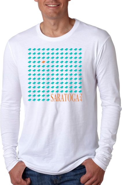 Saratoga Next Level White Cotton Long Sleeve Tee