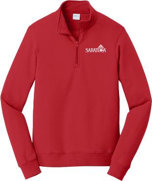 Saratoga Port & Co Red 1/4 Zip Fleece Pullover