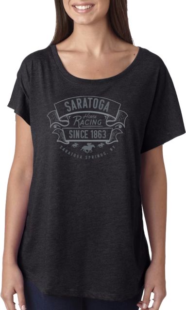 Saratoga Next Level Womens Black Triblend Dolman Tee