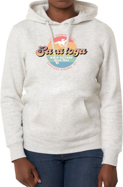 Saratoga Sunset Fall Rush Ladies Oatmeal Sponge Fleece Hoodie