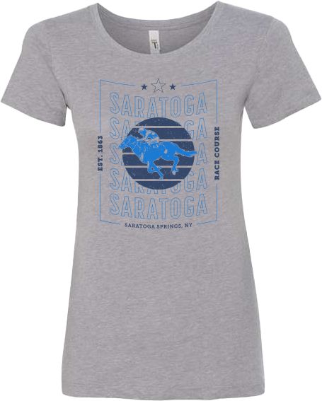 Saratoga Next Level Womens Heather Grey Ideal T Shirt
