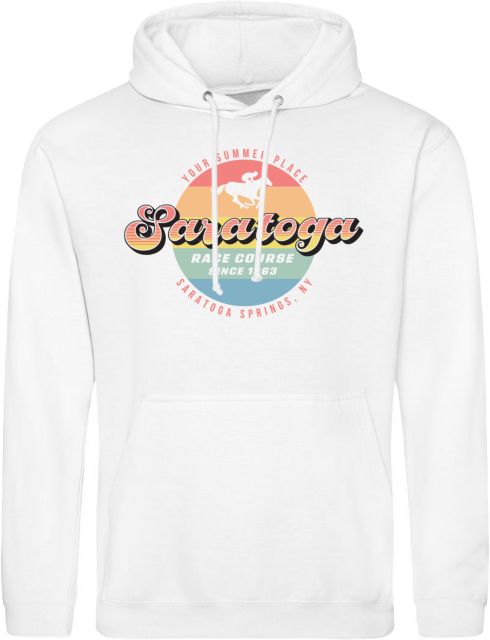 Saratoga Sunset Just Hoods Arctic White College Hoodie
