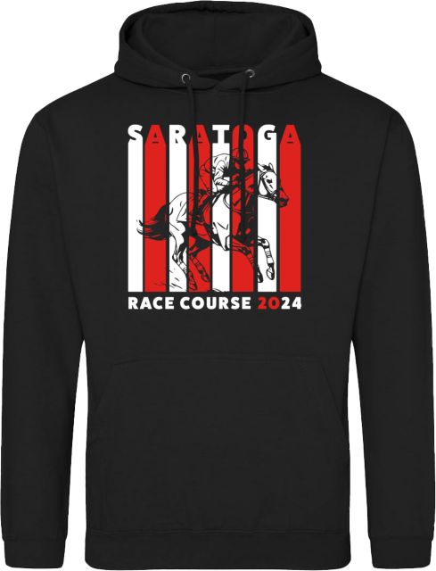 Saratoga Race Course 2024 Just Hoods Black College Hoodie