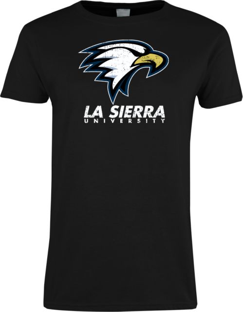 La Sierra Womens Short Sleeve Tee Primary Mark Distressed - ONLINE ONLY