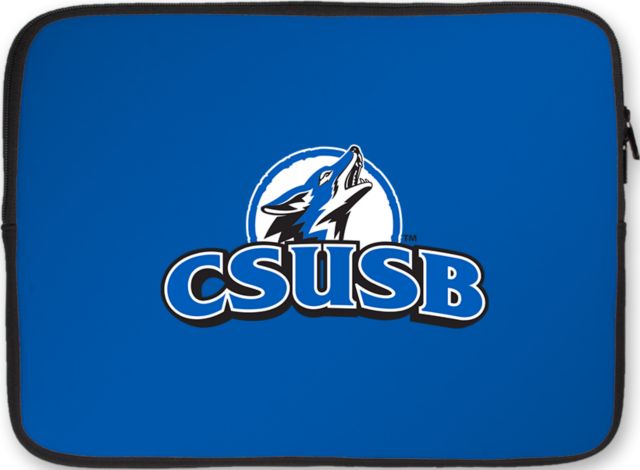 Cal State San Bernardino 13 inch Neoprene Laptop Sleeve  Primary Logo - ONLINE ONLY