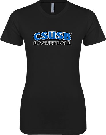 Cal State San Bernardino Next Level Ladies SoftStyle Junior Fitted Tee Basketball - ONLINE ONLY