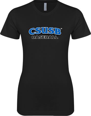 Cal State San Bernardino Next Level Ladies SoftStyle Junior Fitted Tee Baseball - ONLINE ONLY