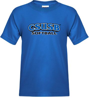 Cal State San Bernardino Youth T Shirt Softball - ONLINE ONLY