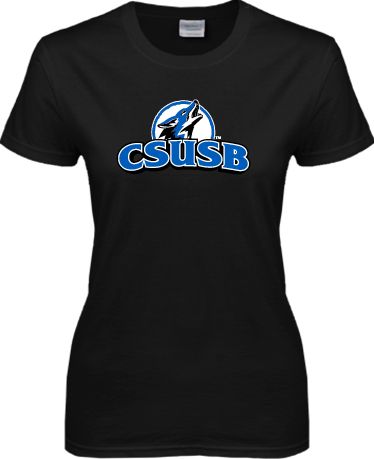 Cal State San Bernardino Womens Short Sleeve Tee Primary Logo - ONLINE ONLY