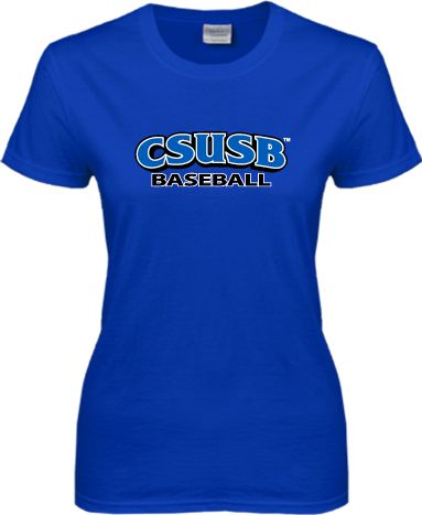 Cal State San Bernardino Ladies T Shirt Baseball - ONLINE ONLY