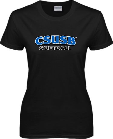 Cal State San Bernardino Ladies T Shirt Softball - ONLINE ONLY
