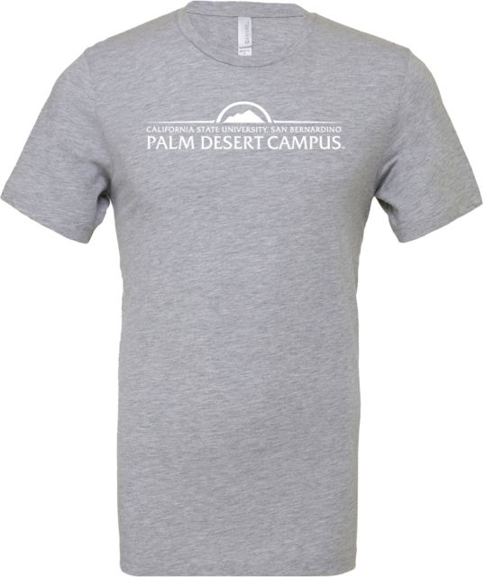 Cal State San Bernardino Bella + Canvas CVC T Shirt Cal State University San Bernardino Palm Desert Campus Institutional Stacked - ONLINE ONLY