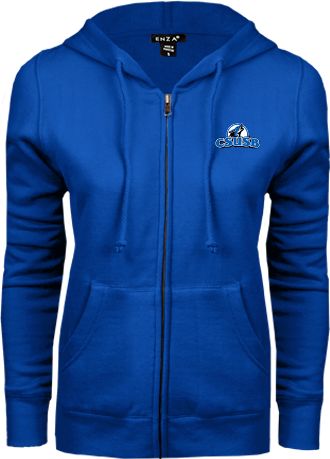Cal State San Bernardino ENZA Womens Fleece Full Zip Hoodie Primary Logo - ONLINE ONLY