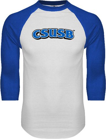 Cal State San Bernardino Raglan Baseball T Shirt CSUSB - ONLINE ONLY