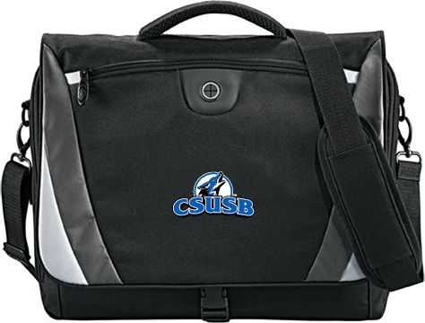 Cal State San Bernardino Slope Computer Messenger Bag Primary Logo - ONLINE ONLY