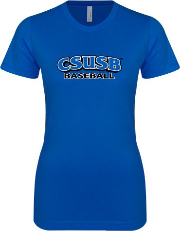 Cal State San Bernardino Next Level Ladies SoftStyle Junior Fitted Tee Baseball - ONLINE ONLY