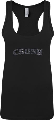 Cal State San Bernardino Next Level Womens Racerback Tank  CSUSB Glitter - ONLINE ONLY