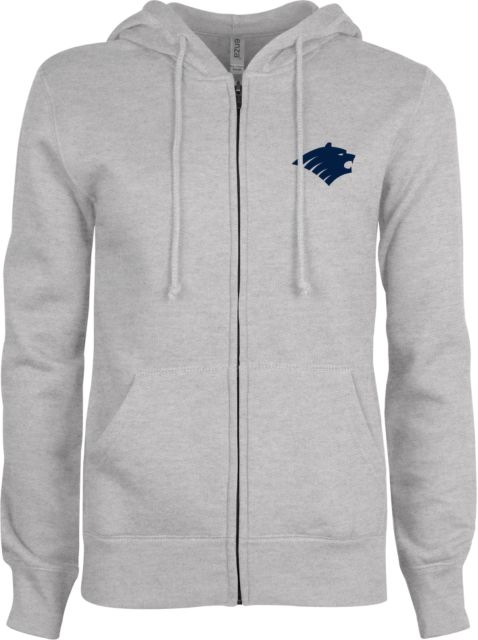 George Fox ENZA Ladies Fleece Full Zip Hoodie Bear Head - ONLINE ONLY