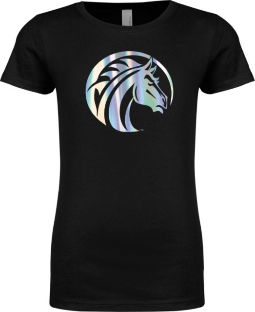 Fayetteville Next Level Girls Fashion Fit T Shirt Bronco Foil - ONLINE ONLY