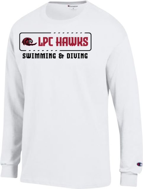 Las Positas Champion Long Sleeve T Shirt LPC Hawks - Swimming and Diving - ONLINE ONLY