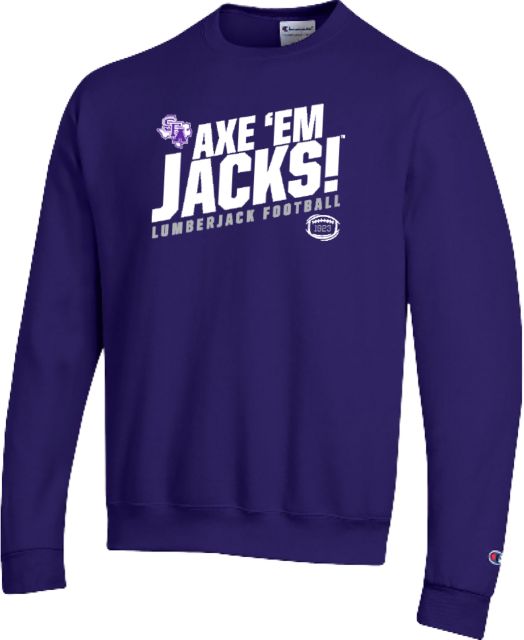 Stephen F Austin Champion Fleece Crew Axe Em Jacks - Lumberjack Football - ONLINE ONLY