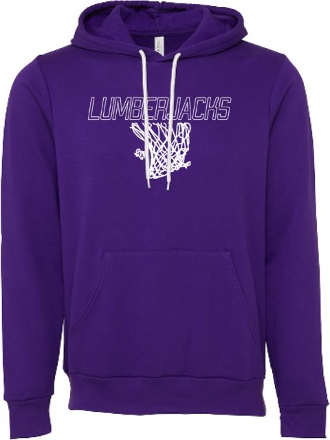 Stephen F Austin Bella + Canvas Fleece Hood SFA Lumberjacks Basketball Net - ONLINE ONLY