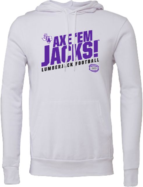Stephen F Austin Bella + Canvas Fleece Hood Axe Em Jacks - Lumberjack Football - ONLINE ONLY