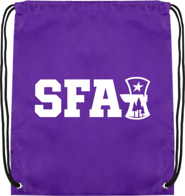 Stephen F Austin Drawstring Backpack SFA Athletics Word Mark - ONLINE ONLY