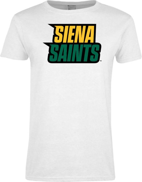 Siena Womens Short Sleeve Tee Siena Saints Wordmark Stacked - ONLINE ONLY