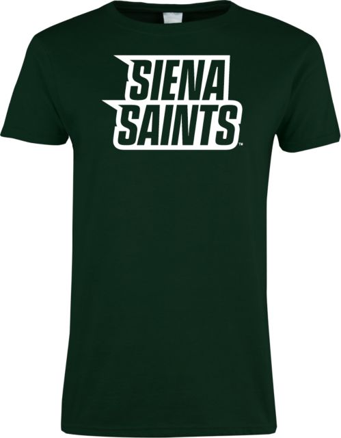 Siena Womens Short Sleeve Tee Siena Saints Wordmark Stacked - ONLINE ONLY