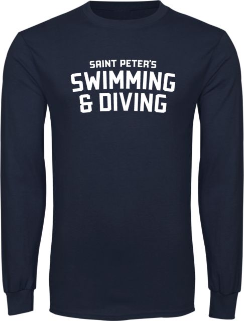 Saint Peters Long Sleeve T Shirt Arched Lockup Swimming and Diving - ONLINE ONLY