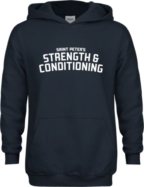 Saint Peters Youth Fleece Hoodie Arched Lockup Strength and Conditioning - ONLINE ONLY