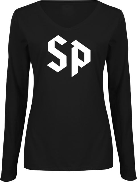 Saint Peters Ladies Long Sleeve V Neck Tee Saint Peters Monogram - ONLINE ONLY