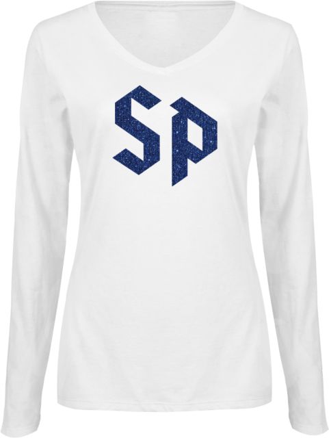 Saint Peters Ladies Long Sleeve V Neck Tee H Dark Glitter - ONLINE ONLY