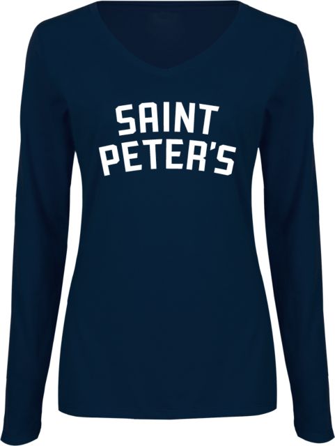 Saint Peters Ladies Long Sleeve V Neck Tee Saint Peters Arched - ONLINE ONLY