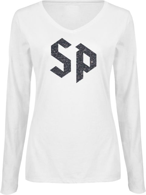 Saint Peters Ladies Long Sleeve V Neck Tee F Soft Glitter - ONLINE ONLY