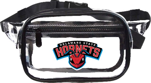 Delaware State Clear Fanny Pack Delaware State Hornet Head Wordmark - ONLINE ONLY