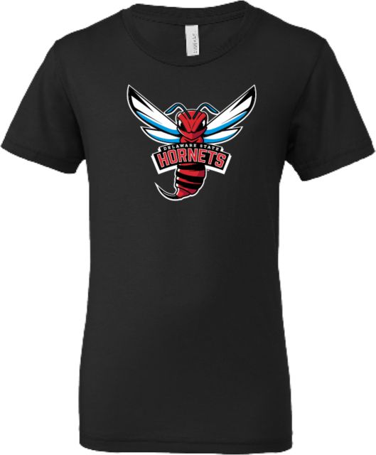 Delaware State Bella + Canvas Youth Jersey T Shirt Delaware State Primary Athletic Mark - ONLINE ONLY